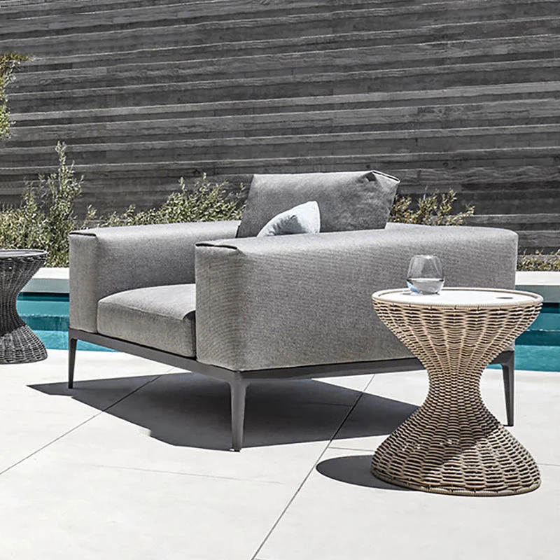Ngoại thất sân vườn Giải trí ngoài trời ghế sofa hợp kim nhôm kết hợp sân ngoài trời khách sạn không thấm nước và chống nắng đồ gỗ tếch - Hình 4 Ngoại thất sân vườn Giải trí ngoài trời ghế sofa hợp kim nhôm kết hợp sân ngoài trời khách sạn không thấm nước và chống nắng đồ gỗ tếch - Hình 4