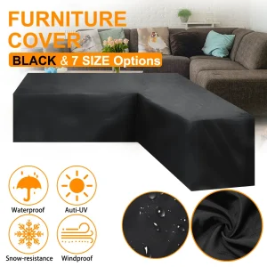 Ngoại thất sân vườn Góc Ghế Sofa Ngoài Trời Sân Vườn Mây Góc Bao V/L Hình Sofa Chống Thấm Nước Bảo Vệ Bộ Đa Năng Bụi bao Gồm