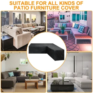 Ngoại thất sân vườn Góc Ghế Sofa Ngoài Trời Sân Vườn Mây Góc Bao V/L Hình Sofa Chống Thấm Nước Bảo Vệ Bộ Đa Năng Bụi bao Gồm - Hình 4