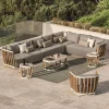 Ngoại thất sân vườn Kết hợp ghế sofa ngoài trời cho sân thượng Biệt thự hiện đại Câu lạc bộ khách sạn mẫu Phòng vườn Khung hợp kim nhôm Bộ ghế sofa vải chống thấm