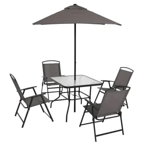 Ngoại thất sân vườn Mainstays Albany Lane 6 Món Bộ Bàn Ăn Ngoài Trời Sân Vườn Bộ Bàn Ghế Sân Trong Ô Dù - Hình 4