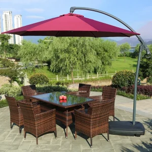 Ngoại thất sân vườn Mây Bộ Bàn Ghế Sân Vườn Phong cách Châu Âu Nhà Sân Ban Công Bộ 3 Bộ Kết Hợp Đồ Gỗ Ngoài Trời Bàn Ghế Giải Trí