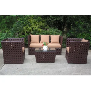 Ngoại thất sân vườn mây tre đan ngoài trời Sofa mây giải trí Kết hợp sofa khách sạn Biệt thự cao cấp - Hình 3