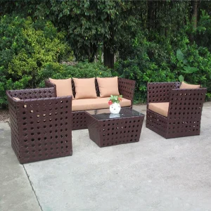 Ngoại thất sân vườn mây tre đan ngoài trời Sofa mây giải trí Kết hợp sofa khách sạn Biệt thự cao cấp - Hình 4