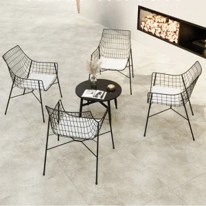 Ngoại thất sân vườn Ngoài Trời Bàn Ghế Ban Công Sắt Rèn Ghế Cafe Giải Trí Sân Thượng Salon De Jardin Bộ Bàn Ghế Sân Vườn WKGF - Hình 3