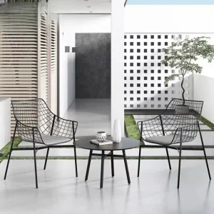 Ngoại thất sân vườn Ngoài Trời Bàn Ghế Ban Công Sắt Rèn Ghế Cafe Giải Trí Sân Thượng Salon De Jardin Bộ Bàn Ghế Sân Vườn WKGF - Hình 4