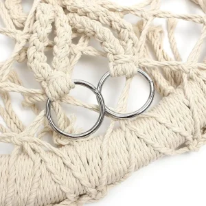 Ngoại thất sân vườn Phong cách Châu Âu Cotton Dây Võng Ghế Bàn Ghế Sân Vườn Bộ Dệt Kim Trong Nhà Ngoài Trời Trẻ Em Xoay Giường Người Lớn Đu Treo Ghế Võng - Hình 3