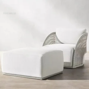 Ngoại thất sân vườn Phong cách Châu Âu Giải Trí Mây Ngoài Trời Sân Vườn Ghế Sofa Sân Vườn Bộ Bàn Ghế Nhà Phòng Khách Sofa Ban Công Sáng Tạo Khách Sạn Kết Hợp Ngoài Trời - Hình 3