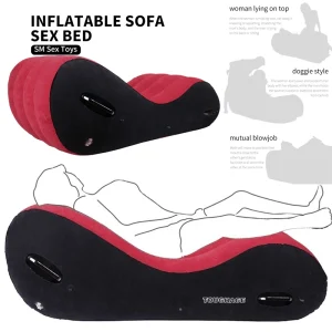Ngoại thất sân vườn Toughage Sofa Bơm Hơi Cặp Đôi Vị Trí Sâu Hơn Hỗ Trợ Với Bộ Dụng Cụ Vòng Bít Ghế Phòng Chờ Hình Chữ S Đệm Nhựa PVC Đổ Xô Đồ