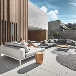 Ngoài Trời Mây Cao Cấp Gỗ Chắc Chắn Sofa Ngoài Trời Sân Vườn Ngoài Trời Sân Chống Nước Giải Trí B&B Sân Thượng - Hình 3