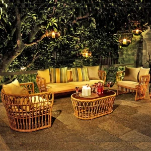 Ngoài Trời Mây Sofa Phòng Khách Biệt Thự: Sân Vườn, Sân Thượng Chống Nắng, Ghế Mây Chống Thấm Nước, Giải Trí Sofa - Hình 2