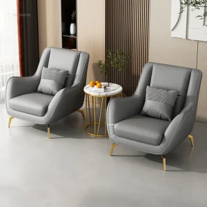 Nhà Thiết Kế Người Ý Tựa Lưng Da Ghế Phòng Khách Nội Thất Gia Đình Căn Hộ Nhỏ Ghế Sofa Lười Ban Công Ghế Bành Giải Trí GM