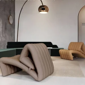 Nhà Thiết Kế Sofa Gấp Ghế Phòng Khách Phòng Chờ Da Pu Đơn Sang Trọng Ghế Phòng Khách Hiện Đại Độc Đáo Nội Thất Gia Đình Sedie - Hình 3