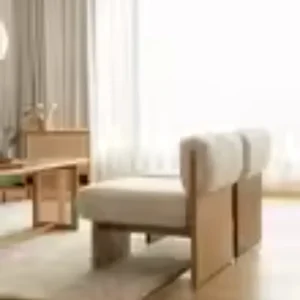 Nhật Bản Gỗ Chắc Chắn Ghế Sofa Đơn Retro Nhà Thiết Kế Phòng Khách Nhà Nghệ Thuật Ghế Giải Trí Trong Nhà Thịt Cừu Trang Tựa Lưng Ghế Sofa Lười - Hình 2