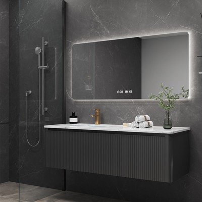 Nhẹ sang trọng hiện đại tối giản đá phiến một tủ phòng tắm kết hợp bồn rửa tay bồn rửa tay bộ nhà vệ sinh Nhẹ sang trọng hiện đại tối giản đá phiến một tủ phòng tắm kết hợp bồn rửa tay bồn rửa tay bộ nhà vệ sinh