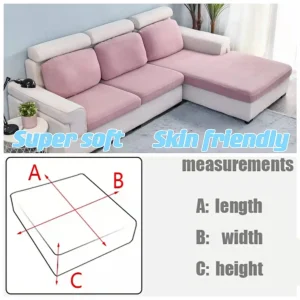 Nhung Sang Trọng L Sofa Hình Đệm Cho Phòng Khách Co Giãn Đồ Nội Thất Ghế Bọc Chaise Longue Sofa Ghế Co Giãn - Hình 3