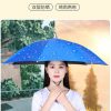 Nón ô dù đội đầu nón câu cá dù che nắng ngoài trời chống nắng keo đen nón gấp dù che nắng câu cá