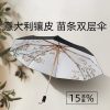 Ô dù che nắng Hồng Kông BNG chống nắng bảo vệ tia cực tím nữ ô che nắng mưa và nắng ô dù ngoài trời di động nhẹ sử dụng kép