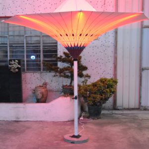 Ô dù khách sạn có đèn, ô dù ngoài trời lưới màu đỏ, ô dù quảng cáo sáng tạo màu trắng - Hình 5