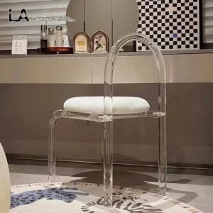 Pha Lê Ghế Trang Điểm Acrylic Nội Thất Thiết Kế Đơn Giản Tựa Lưng Ghế Ăn Ins Phòng Khách Sofa Đơn Ghế Cà Phê 2024 - Hình 2