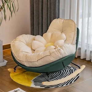 Phong Cách Bắc Âu Đơn Hình Hoa Đính Đá Sofa Lười Ban Công Phòng Khách Phòng Ngủ Giải Trí Có Thể Nằm Có Thể Ngủ Cao Cấp Vỏ Trứng Chim Cánh Cụt Ghế - Hình 2