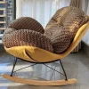 Phong Cách Bắc Âu Ghế Thoải Mái Nhung Phòng Khách Cao Cấp Bọc Thư Giãn Hình Hoa Đính Đá Chống Bẹp Đầu Mecedora Phòng Chờ Nội Thất