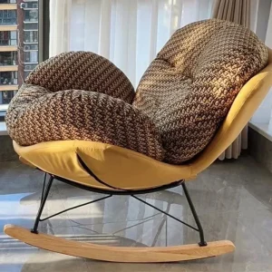 Phong Cách Bắc Âu Ghế Thoải Mái Nhung Phòng Khách Cao Cấp Bọc Thư Giãn Hình Hoa Đính Đá Chống Bẹp Đầu Mecedora Phòng Chờ Nội Thất