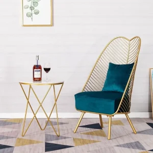 Phong Cách Bắc Âu Kim Loại Vàng Dây Sắt Ghế Giải Trí Ghế Sofa Phòng Khách Lười Ghế Hồng Ghế Cà Phê Nội Thất Trang Trí Hiện Đại