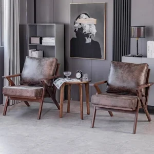 Phong Cách Nhật Bản Gỗ Chắc Chắn Ghế Mềm Retro Tựa Lưng Ghế Phòng Khách Phòng Khách Sofa Đơn Ghế Dày Xốp Nội Thất Gia Đình - Hình 2