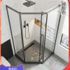 Phòng tắm cửa trượt hình kim cương Wrigley cực kỳ hẹp tổng thể phòng tắm vách ngăn kính lưới màu đỏ phòng tắm ngăn cách khô và ướt