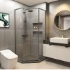 Phòng tắm hình thoi rất hẹp phòng tắm bằng kính ngăn cách khô và ướt vách ngăn phòng tắm toàn bộ phòng tắm phù hợp với kính Changhong