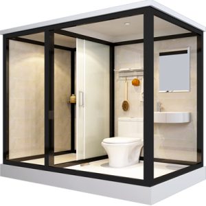 Phòng tắm tích hợp Nhà vệ sinh tích hợp phòng tắm khô và ướt phòng tắm nhà tắm vòi sen tích hợp phòng tắm kính
