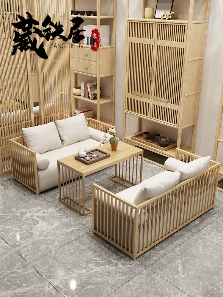 Quán trà kiểu Trung Quốc mới, sofa Nhà hàng trà hiện đại, B&B, Hộp sảnh khách sạn, Bàn ghế sắt kết hợp - Hình 3 Quán trà kiểu Trung Quốc mới, sofa Nhà hàng trà hiện đại, B&B, Hộp sảnh khách sạn, Bàn ghế sắt kết hợp - Hình 3