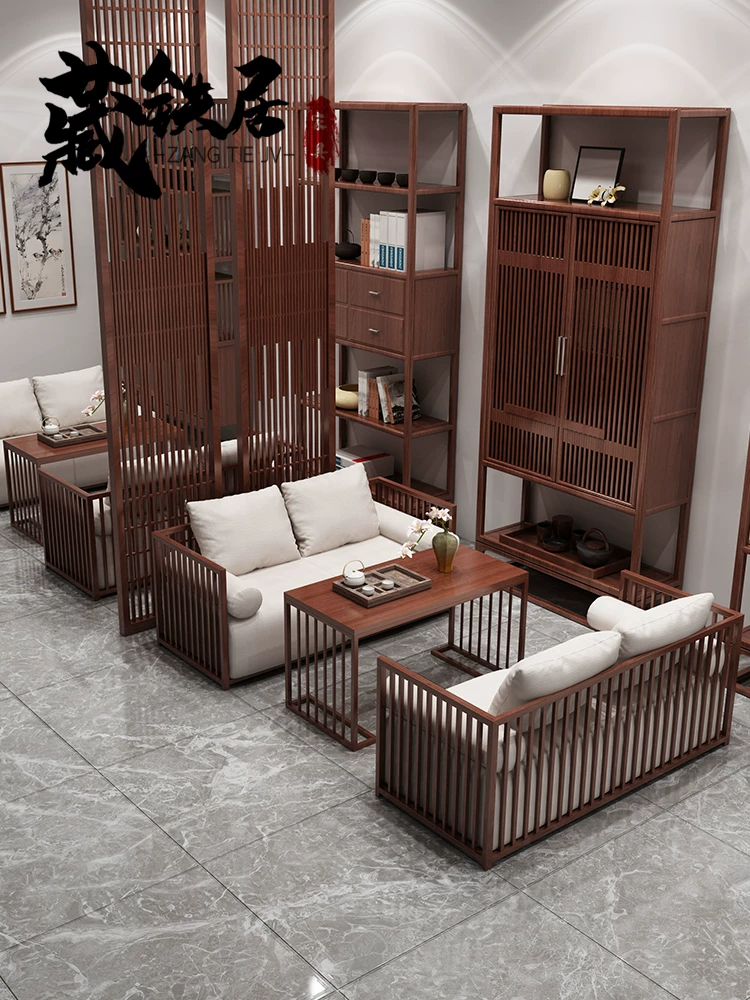 Quán trà kiểu Trung Quốc mới, sofa Nhà hàng trà hiện đại, B&B, Hộp sảnh khách sạn, Bàn ghế sắt kết hợp - Hình 4 Quán trà kiểu Trung Quốc mới, sofa Nhà hàng trà hiện đại, B&B, Hộp sảnh khách sạn, Bàn ghế sắt kết hợp - Hình 4