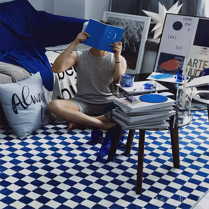 Retro Checkerboard Thảm Phòng Khách Diện Tích Lớn Thảm Cho Phòng Ngủ Trang Trí Nhà Lông Tơ Mềm Mại Sang Trọng Thảm Nghiên Cứu Lưới Phòng Chờ Thảm - Hình 3 Retro Checkerboard Thảm Phòng Khách Diện Tích Lớn Thảm Cho Phòng Ngủ Trang Trí Nhà Lông Tơ Mềm Mại Sang Trọng Thảm Nghiên Cứu Lưới Phòng Chờ Thảm - Hình 3