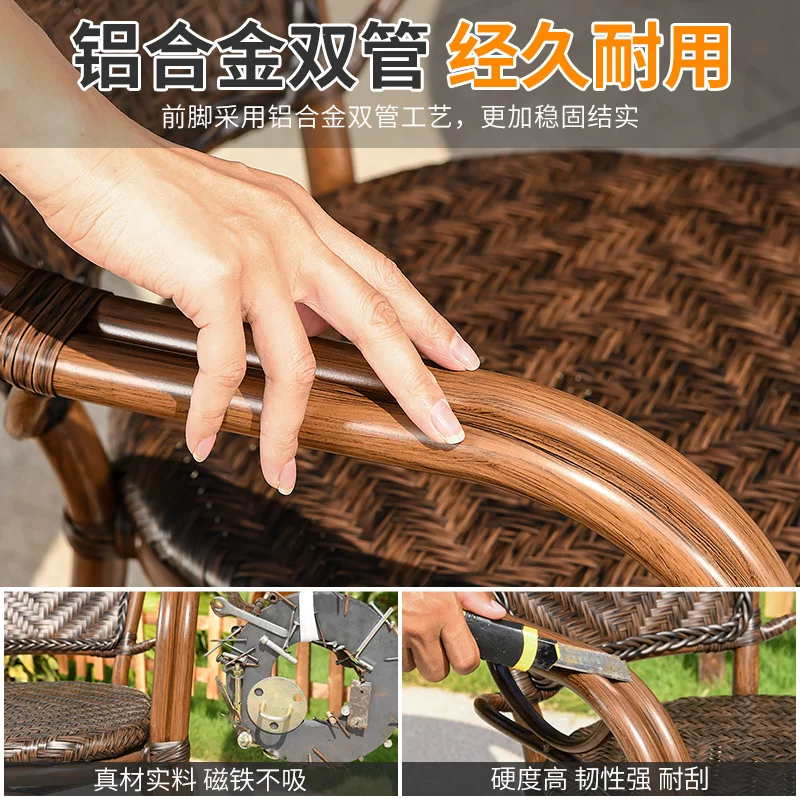 Sân ngoài trời bàn ghế giải trí mây cho sân vườn và sân thượng cà phê ban công - Hình 3 Sân ngoài trời bàn ghế giải trí mây cho sân vườn và sân thượng cà phê ban công - Hình 3