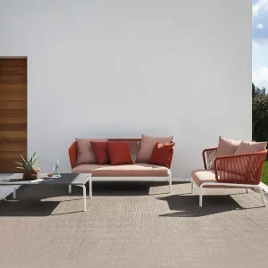 Sân Vườn Ngoài Trời Biệt Thự Giải Trí Ghế Mây Bắc Âu - Bàn Ghế Chống Nắng Nội Thất - Hình 2