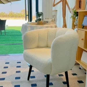 Sang Trọng Thịt Cừu Cashmere Ghế Bành Bắc Âu Phòng Khách Ghế Sofa Đơn Phòng Ngủ Tủ Trang Điểm Phân Đồ Nội Thất Ghế Bành Tùy Chỉnh - Hình 2