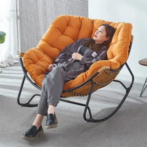 Sắt Hiện Đại Ghế Phòng Khách Lười Nhà Mây Sofa Ghế Giải Trí Hiện Đại Tầng Ban Công Phòng Chờ Hình Hoa Đính Đá Ghế Ngả - Hình 2