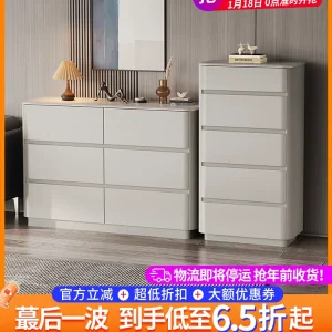 Siêu Mỏng Phòng Ngủ Ngăn Kéo Tủ Bảo Quản Đèn Sang Trọng Tủ Ngăn Kéo Hiện Đại Đơn Giản Đầu Giường Ngăn Kéo Tủ Tường Phòng Khách Tủ Bảo Quản