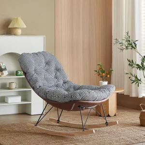 Siêu Nhẹ Bắc Âu Ghế Phòng Khách Gỗ Balcon Đính Đá Chống Bẹp Đầu Ghế Phòng Khách Nhà Thiết Kế Người Lớn Mecedora Nội Thất Gia Đình