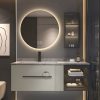 Slate gỗ sồi sơn tủ phòng tắm kết hợp phòng tắm bồn rửa mặt hiện đại ánh sáng sang trọng tủ phòng tắm bồn rửa mặt