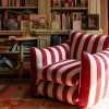 Sọc xanh trắng Mỹ người độc thân kích thước ghế sofa căn hộ phòng khách ghế bành ngựa vằn sofa lười