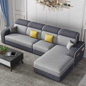 Sofa 2022 mới Bắc Âu đơn giản hiện đại Sofa vải phòng khách công nghệ cao su vải có thể tháo rời và giặt được Ghế phòng nhỏ