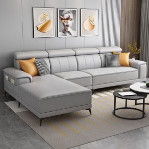 Sofa 2023 Bắc Âu Mới Sofa Vải Phòng Khách Nhà Hiện Đại Đơn Giản Hàng Thẳng Dùng Một Lần Công Nghệ Sofa Vải Sofa - Hình 2