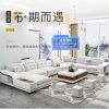 Sofa Bắc Âu Mới Sofa Vải Phòng Khách Nhà Đèn Cao Cấp Công Nghệ Wash-Free Vải Đa Năng Sofa Bộ Đồ Nội Thất