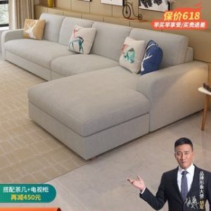 Sofa bắc âu phòng khách phòng nhỏ phong cách đơn giản hiện đại đồ nội thất vải đơn giản hoàng gia vợ lẽ Sofa vải màu xám