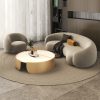 Sofa Bắc Âu Sofa Vải Phòng Khách đẹp Hiện Đại Sang Trọng phòng nhỏ Lưới Màu Đỏ Phong Cách Cừu Nhung Sofa Bàn Vòng Cung