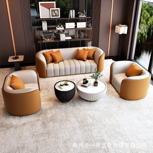 Sofa Bắc âu vải Sofa tiếp nhận kinh doanh khu vực nghỉ ngơi Sofa lớn nhà Sofa đôi phòng khách công nghệ vải Sofa nhỏ - Hình 2