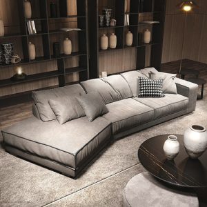 Sofa Baxter kiểu Italy hình dạng đặc biệt vải công nghệ xuống góc Sofa vải sang trọng phòng khách kích thước gia đình đơn giản Bắc Âu